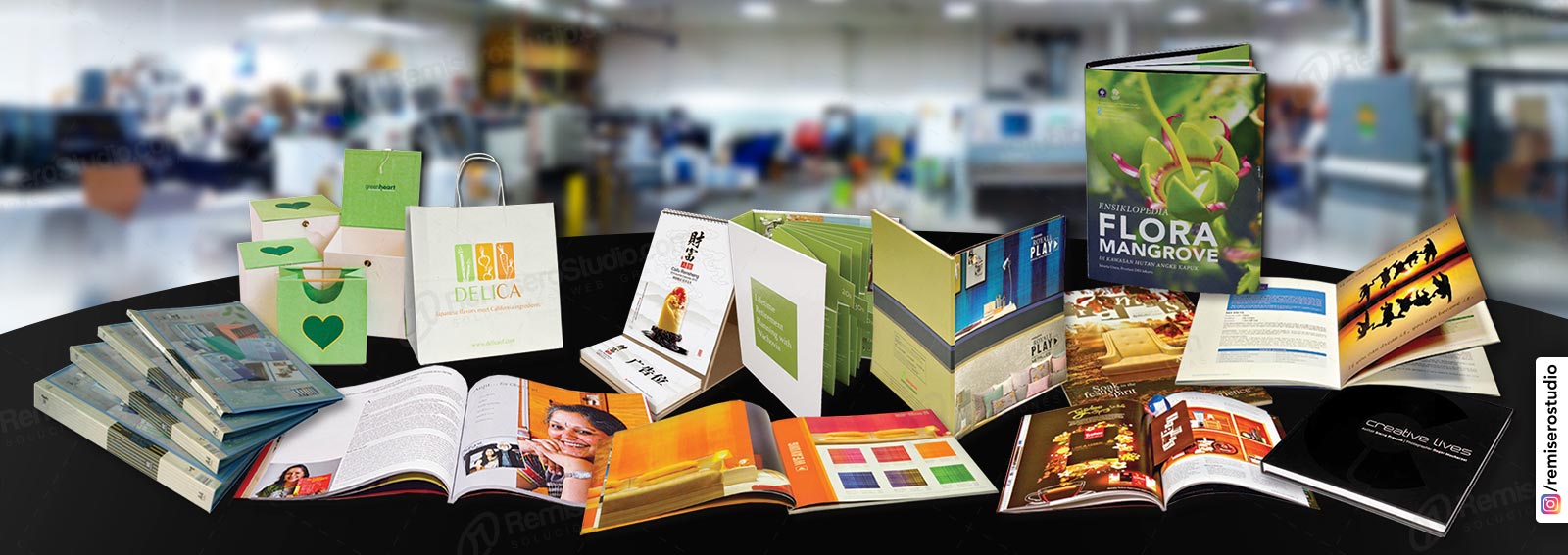 impresión de papelería en general para empresas, desde tarjetas, volantes, afiches, revistas, brochures, calendarios, cartas menú, comprobantes