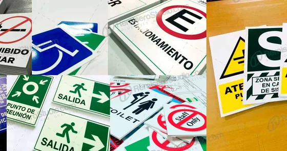 Señalética de seguridad y señalización en vinil con PVC