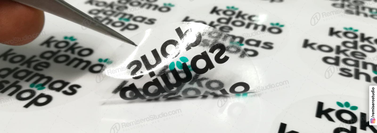 Stickers transparentes circulares