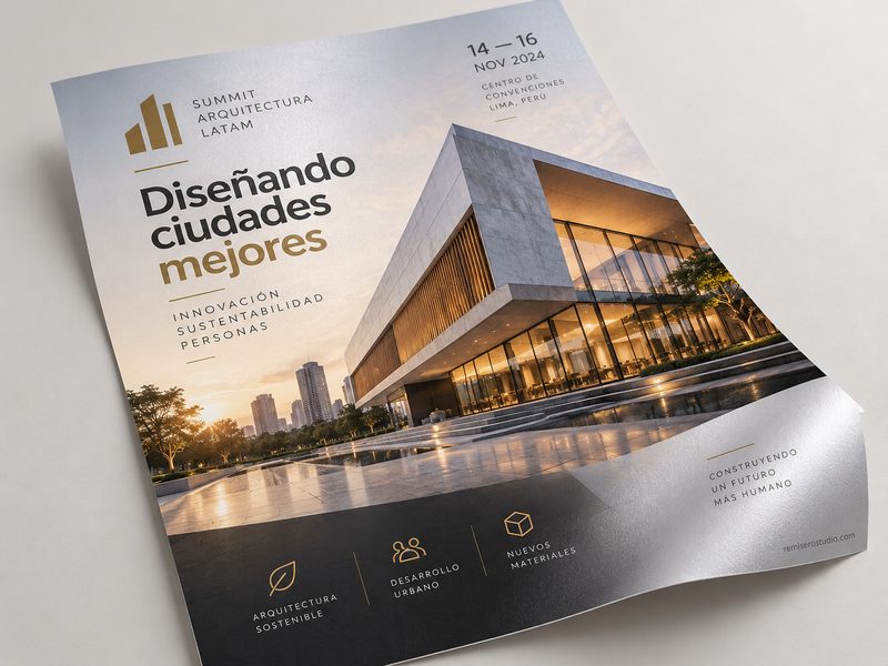 Afiche impreso en papel perlado matte 190 g con brillo perlado sutil