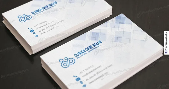 Tarjetas personales impresas en cartulina hilo de 300 gramos