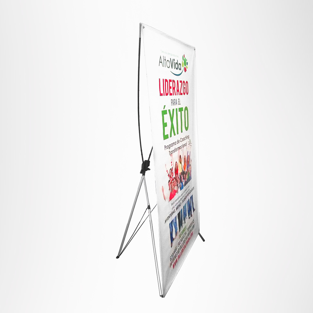 Banner impreso con Parante Araña X-Banner PVC Aluminio 120 x 200 metros