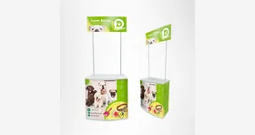 Counter stand promocional de PVC para activaciones y degustaciones