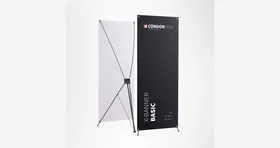 X-Banner parante araña de PVC negro de 0.80 × 1.80 metros