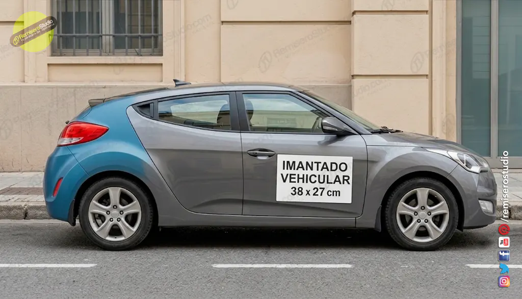 Imantado vehicular 38×27 cm — RemiseroStudio.com Lima Perú