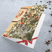 Tarjeta Arbol de navidad en hogar - Tarjetas Navideñas para empresas -  Navidad 2023