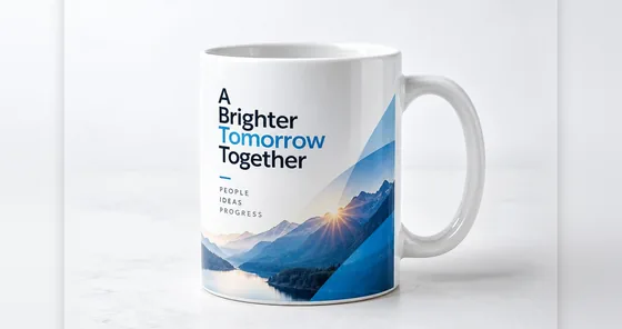 Taza publicitaria blanca de 11 oz sublimada a full color