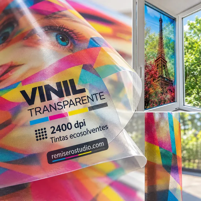Impresión en vinil transparente adhesivo