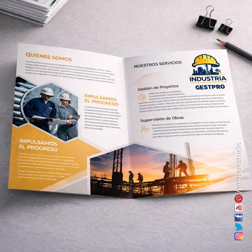 Impresión de dípticos para empresas en Lima