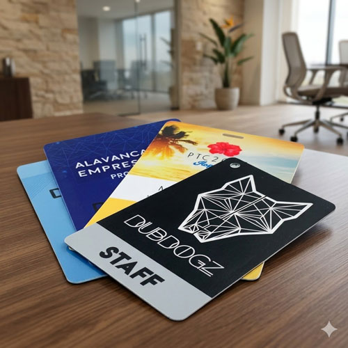 Credencial PVC UV impresa en ambas caras para eventos 13x9 cm