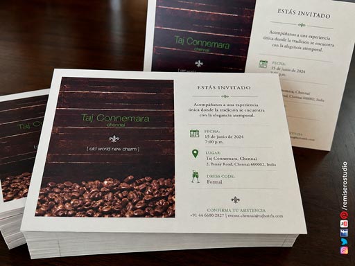 Couché Brillante — invitaciones corporativas RemiseroStudio